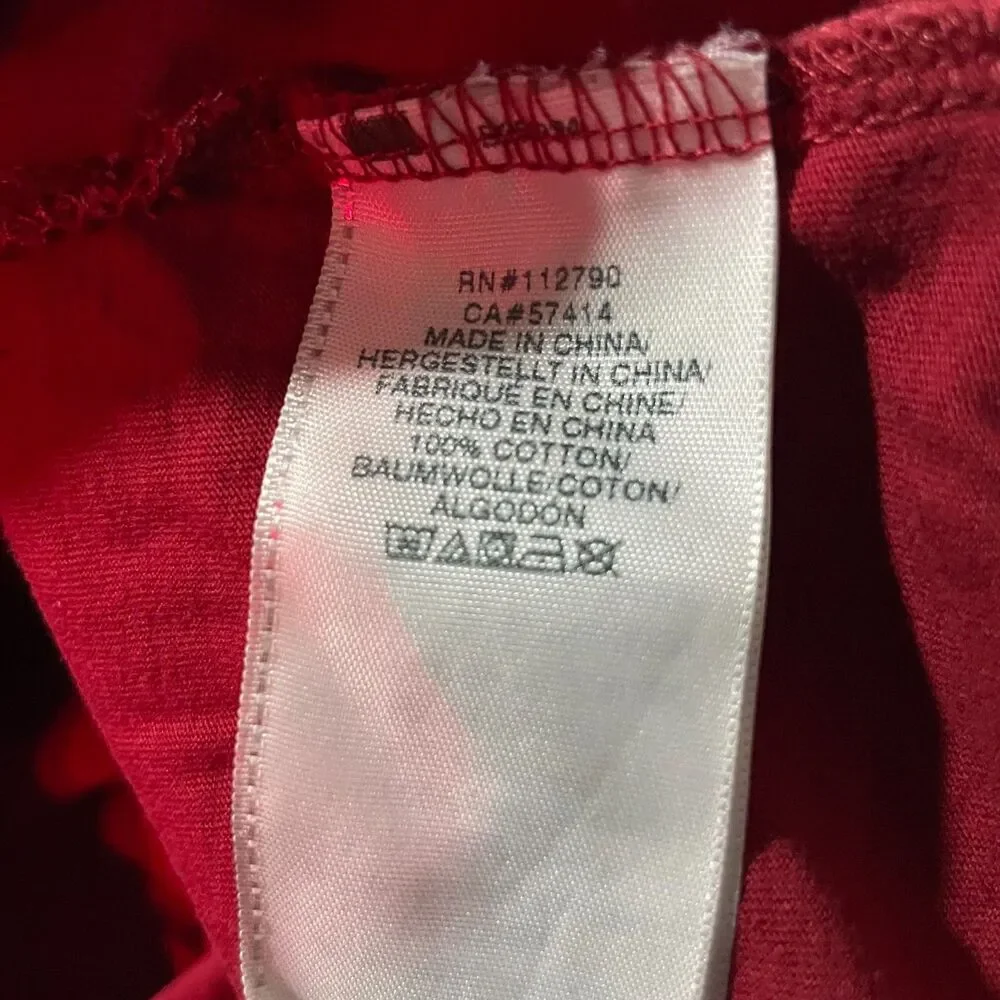 True Religion Mens 2XL Branded Graphic Tee Red Dahlia Logo Cotton Short Sleeve